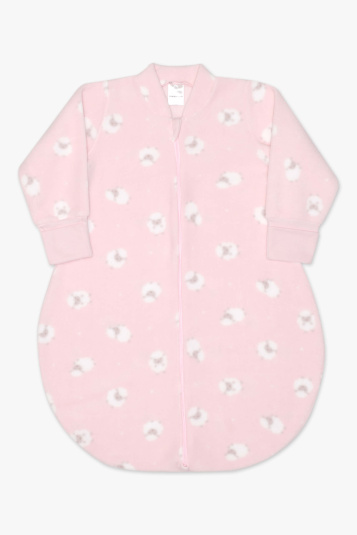 Saco de dormir de soft ovelhinha rosa para beb
